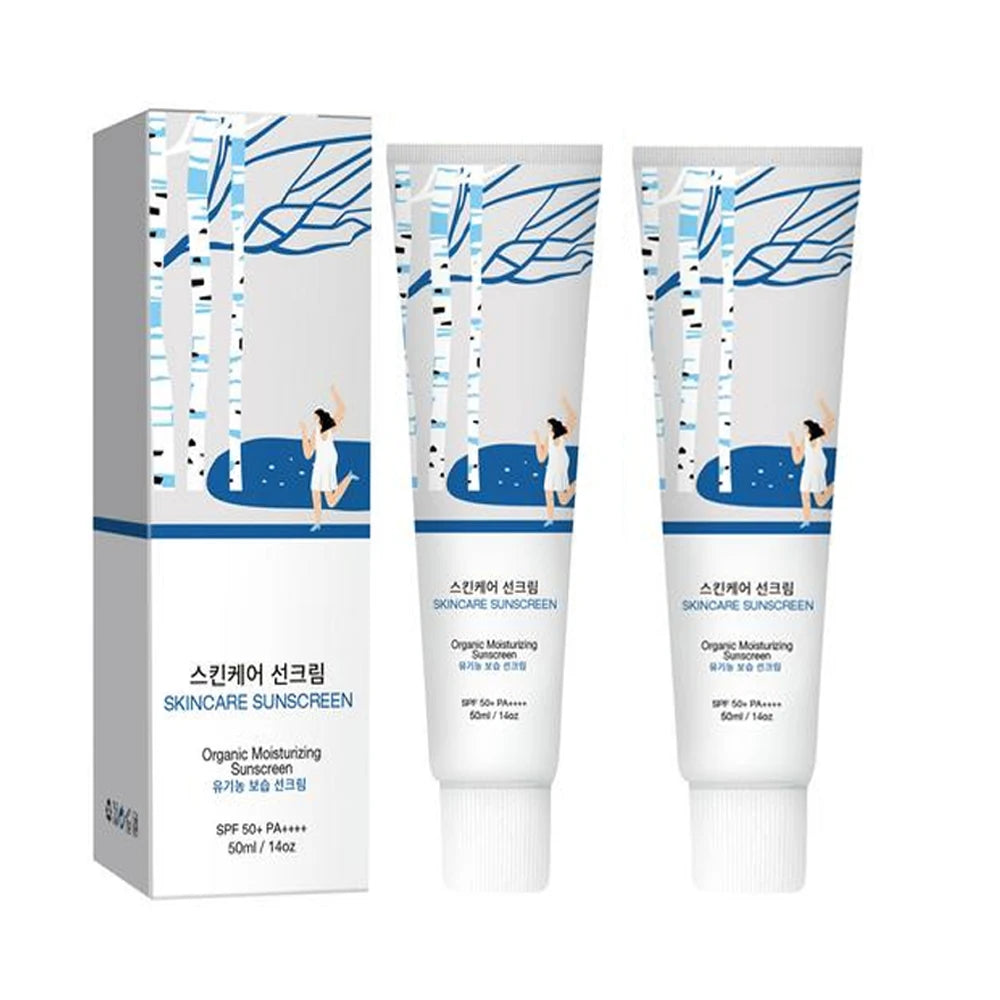 5PCS SPF50+ Sunscreen Cream Centella Strong UV Protection Water-Based Sunscreen Sun Body Facial Sunblock Moisturizing Skin Care