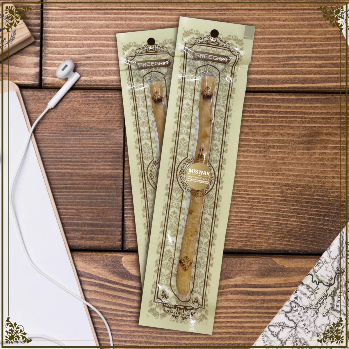 Natural Miswak Sticks Toothbrush - Vacuum Sealed Original Authentic For Healthy Gums Teeth Siwak Toothbrush Stick Chew Sticks