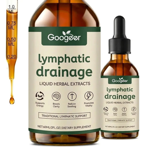 Lymphatic Drainage Drops - Reduce Swelling & Water Retention, Boost Energy & Vitality, Herbal Lymph Support Liquid Supplement