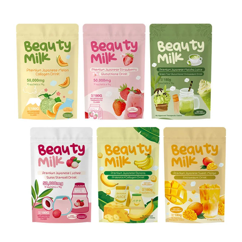 Beauty Milk Premium Drink Powder Banana Flavored Collagen Powder