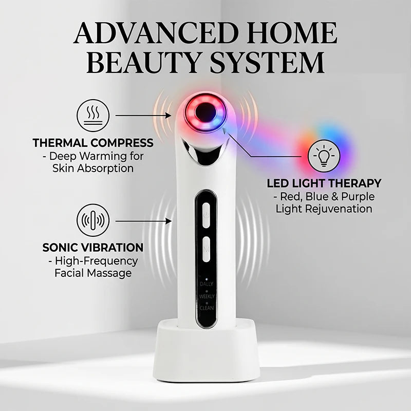 Massager High Frequency Portable Compress Facial  Vibration Face Massage Anti Aging Skin Care Tool Beauty Tech Home Devices