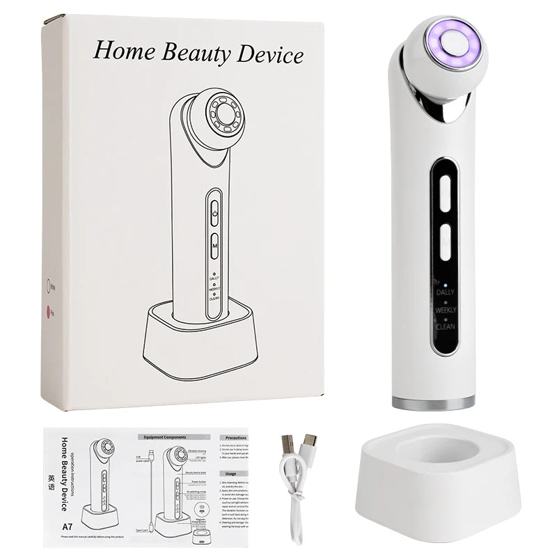 Massager High Frequency Portable Compress Facial  Vibration Face Massage Anti Aging Skin Care Tool Beauty Tech Home Devices