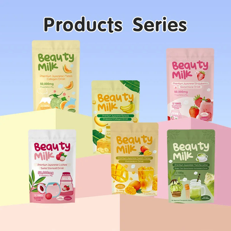 Beauty Milk Premium Drink Powder Banana Flavored Collagen Powder