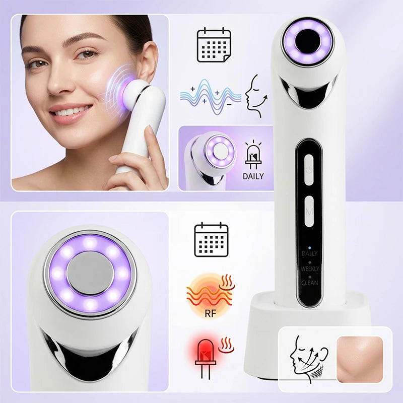 Massager High Frequency Portable Compress Facial  Vibration Face Massage Anti Aging Skin Care Tool Beauty Tech Home Devices
