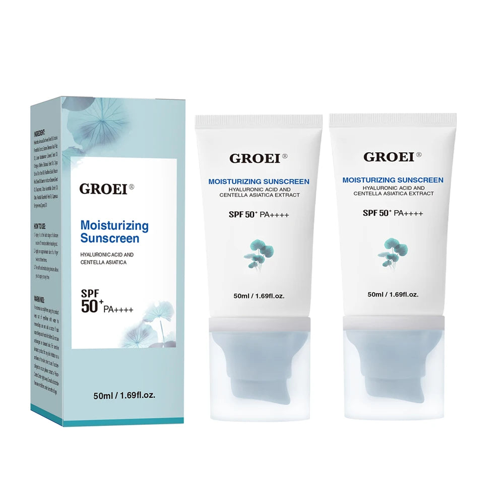 5PCS SPF50+ Sunscreen Cream Centella Strong UV Protection Water-Based Sunscreen Sun Body Facial Sunblock Moisturizing Skin Care