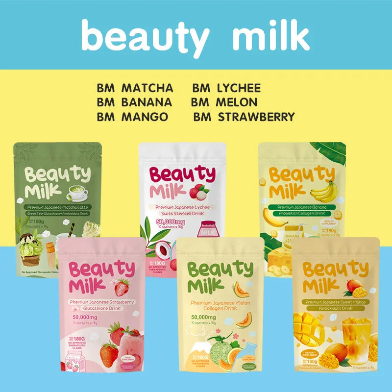 Beauty Milk Premium Drink Powder Banana Flavored Collagen Powder